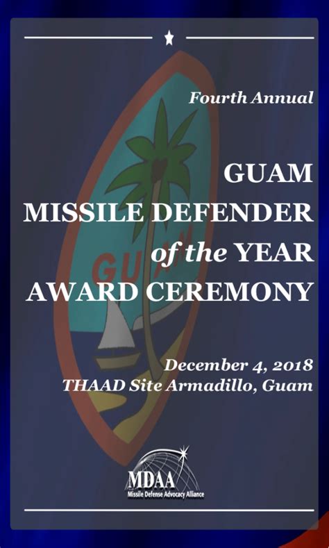 2018 Guam Missile Defender Of The Year Missile Defense Advocacy Alliance