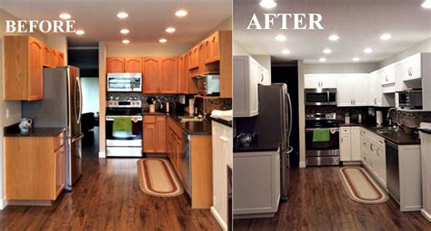 Cabinet refacing can save up to 50% of the cost of all new cabinetry. Before / After Kitchen Cabinet Refacing Gallery