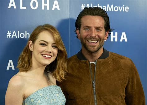 Emma Stone And Bradley Cooper Giggle On Aloha Red Carpet Popsugar