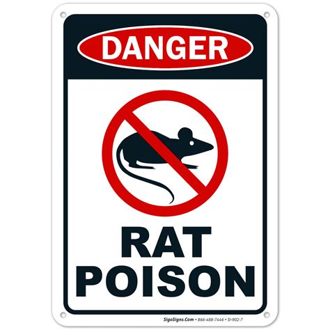 Amazon.com: Rat Poison Sign, Danger Sign, 10x7 Rust Free Aluminum ...
