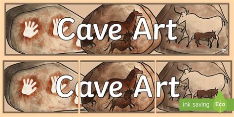 Cave Art Display Banner Teacher Made Twinkl