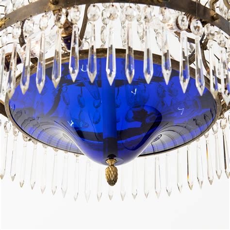 Sold A Late 19th Century Swedish Six Light Crystal Chandelier With