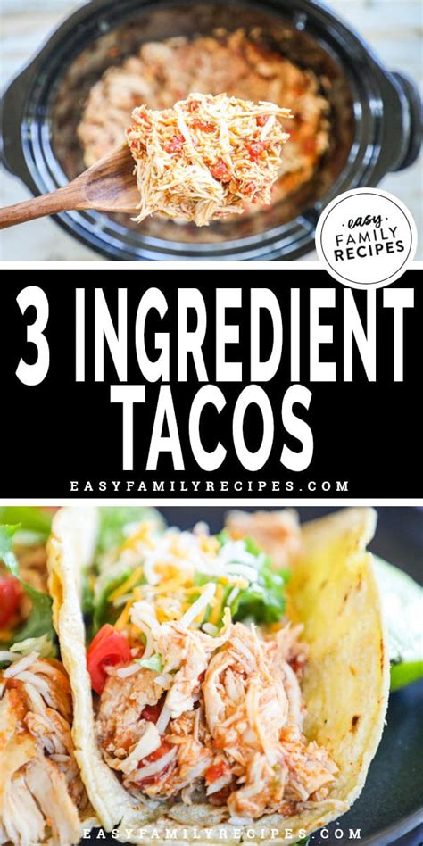 Add the salsa and taco seasoning and cook on low for 6 hours, or until chicken shreds easily with the back of a spoon. BEST EVER Chicken Tacos· Easy Family Recipes