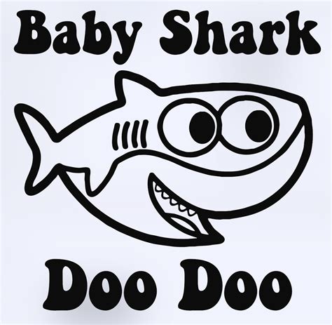 Svg Baby Shark Shirt Design Sticker Decal Etsy