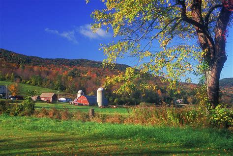 Vermont Farm Scene In Autumn Photograph By John Burk