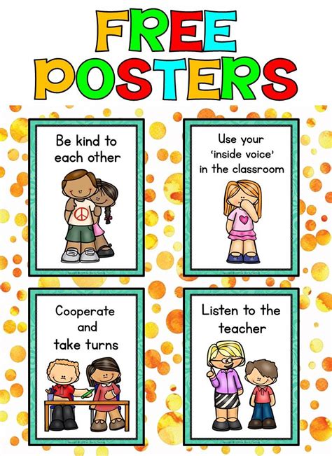 Free Printable Classroom Rules Poster