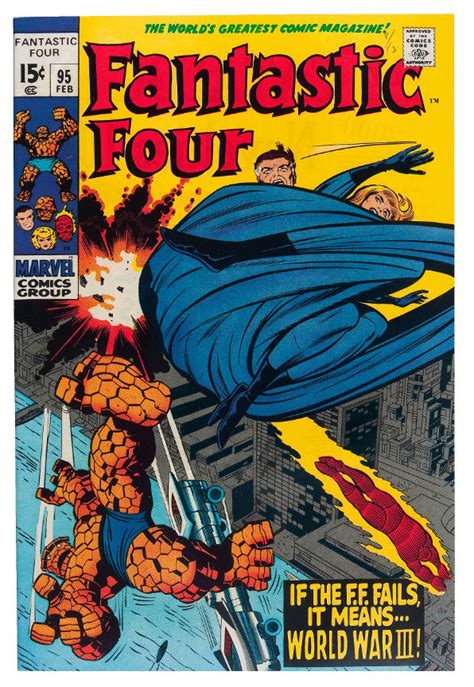 Hakes Jack Kirby Fantastic Four 95 Comic Book Cover Original Art