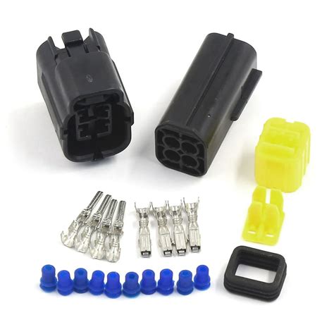 unique bargains 4 pin way waterproof car electrical wire connector plug kit 2 0mm black
