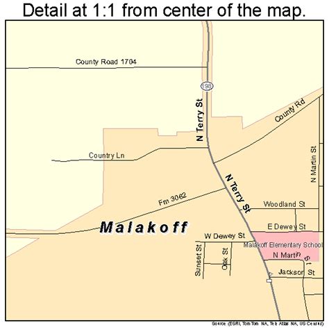 Malakoff Texas Street Map 4846224