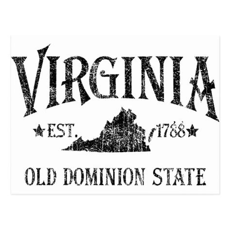 Virginia Old Dominion State Postcard Zazzle