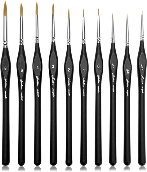 10 Pcs Best Professional Detail Paint Brush Miniature Brushes Will