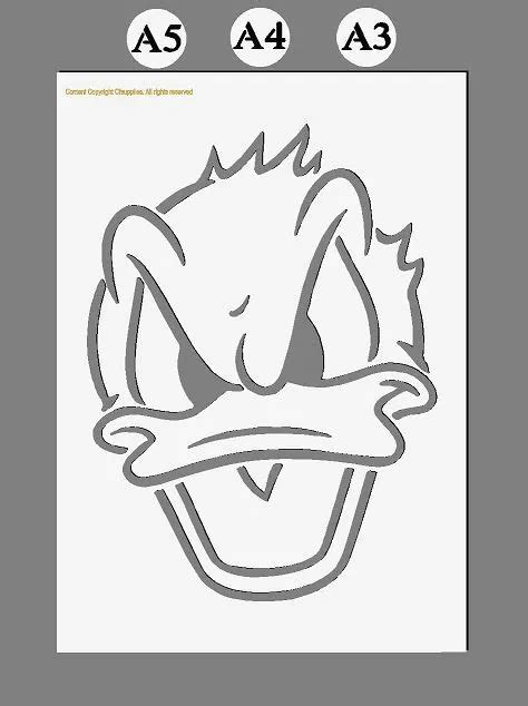 Mylar Stencil Donald Duck Face Disney 125190 Micron A5a4a3