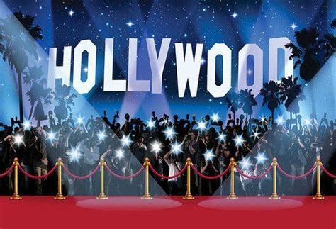 Hollywood Backdrop Party Photography Oscars Party Banner Red Carpet 5ft