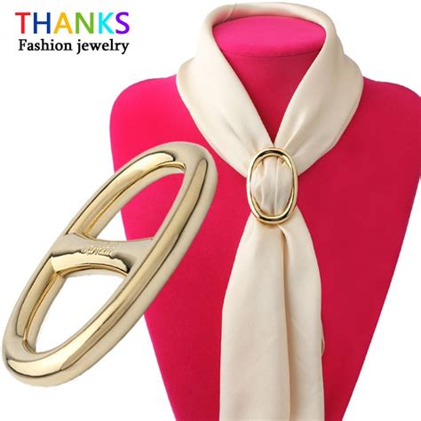Men Women Simple Fashion Brooch Pins Jewelry Letter H Scarf Buckle Brass 18k Rose Gold Platinum