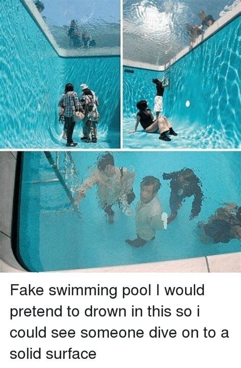 Fake Swimming Pool I Would Pretend To Drown In This So I Could See Someone Dive On To A Solid