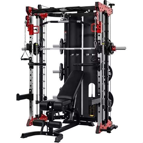 Commercial Home Gym Smith Machine Cables With Built In 160 Kg