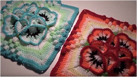Flower 3d Granny Square Free Crochet Pattern And Tutorial Styles Idea