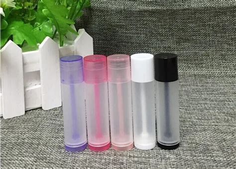 2015new 2000pcslot 5g Empty Clear Lip Balm Tubes Containers Colorful
