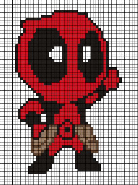 Deadpool Pattern By Tsukinin On Deviantart Pixel Art Personnage