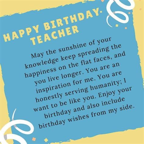 45 Happy Birthday Wishes For Teacher Quotes Greeting Cards