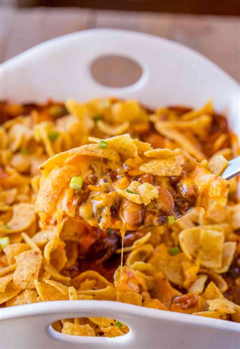 Cheesy Crunchy Frito Pie With Ground Beef Ranch Style Beans Cheese