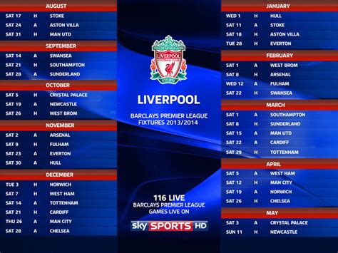 Top flight football resumed as the premier league season comes to a conclusion. 2013/14 Premier League fixtures - Hff