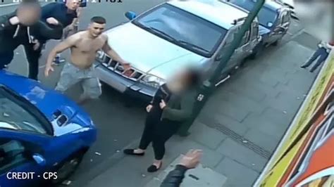 Thug Rips His Top Off And Pumps His Fists After Losing Control In Brawl Outside Kebab Shop