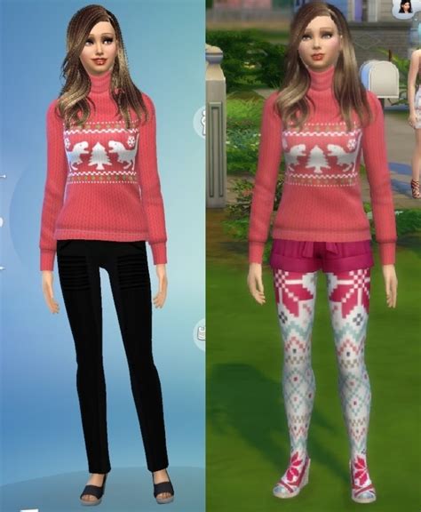 14 Christmas Wear Items By Ladyyunachi At Mod The Sims