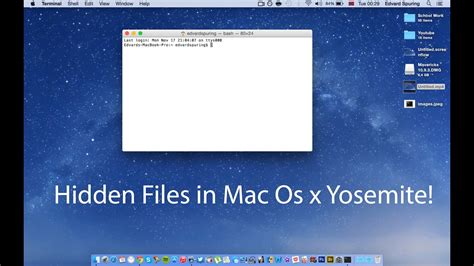 How To Show All Hidden Files In Mac Os X Youtube