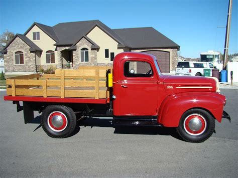 Ford Ton Flatbed Truck Side Profile