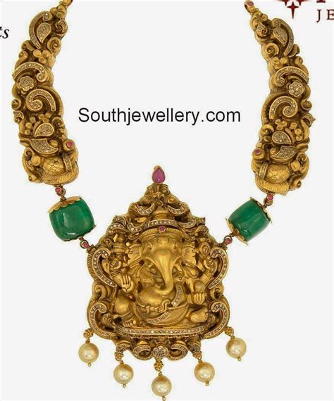 Ganesh Nakshi Necklace Antique Jewelry Jewelry Design Antique Gold