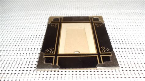 Vintage Art Deco Reverse Painted Glass Picture Frame Fits 2 X 3 Inch