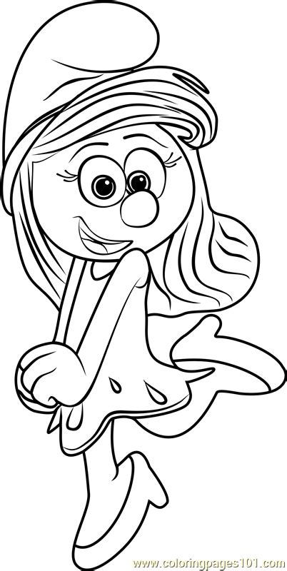 Smurfette Coloring Page Free Smurfs The Lost Village Coloring Pages