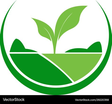 Simple Modern Agriculture Logo Design Royalty Free Vector