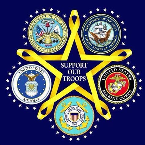 United States Armed Forces Support Our Troops Military Branches