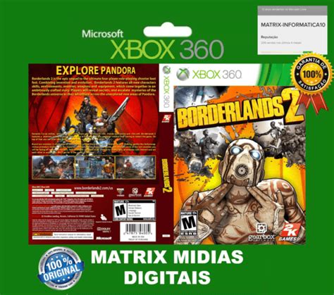 Borderlands 2 Xbox 360 Original Mídia Digital Games Matrix