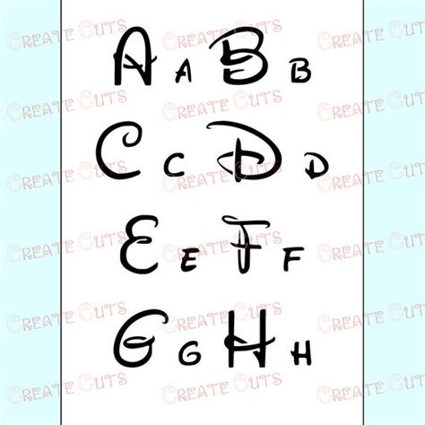 Disney Alphabet Letters Reusable Stencil For Kids By Createcuts