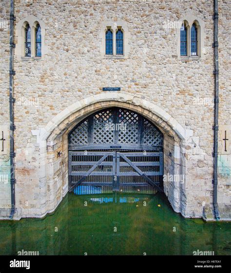 Traitors Gate Is The Entrance To The Tower Of London From The Thames