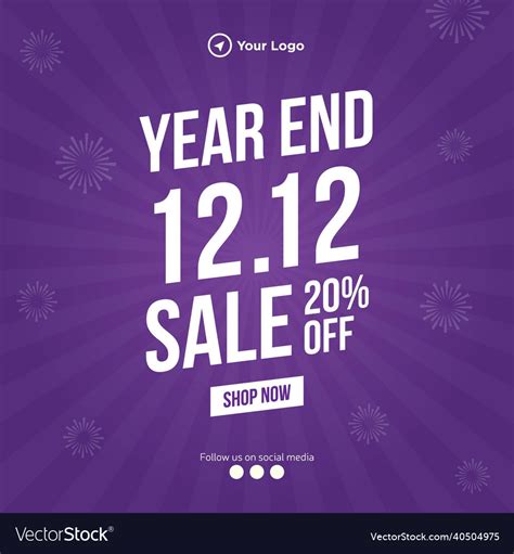 Year End Sale Banner Design Royalty Free Vector Image