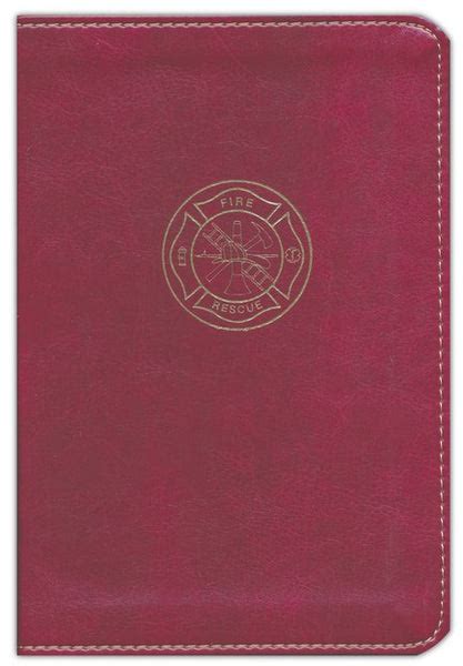 Csb Firefighters Compact Bible Burgundy Leathertouch Celebrate Faith