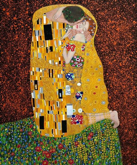 Gustav Klimt The Kiss Hand Painted Oil Painting