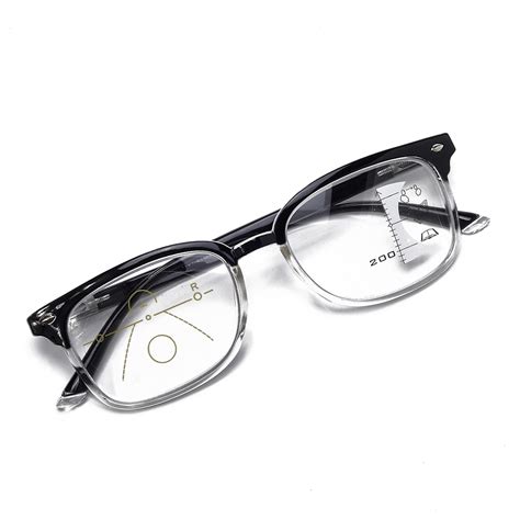Tr90 Retro Progressive Multi Focus Reading Glasses Anti Blue Light Dual Use Multi Function