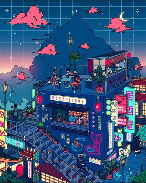 Seerlight 💎🌙 On Twitter Vaporwave Wallpaper Anime Scenery Anime Art