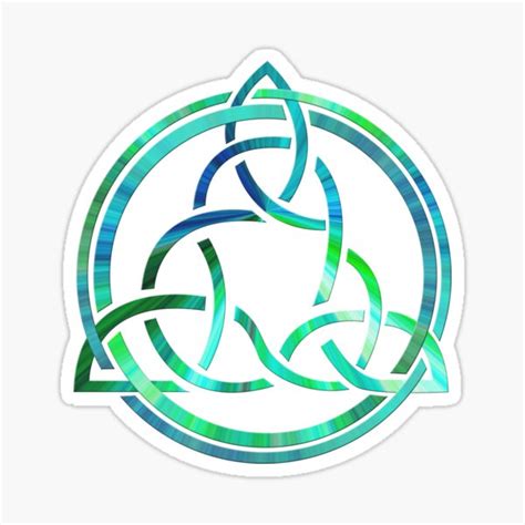 Aqua Celtic Trinity Knot Sticker For Sale By Misfitinvisual Redbubble