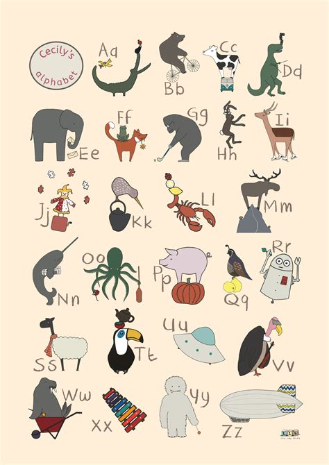My First Alphabet Print By Little Letter Studio A Fun And Quirky