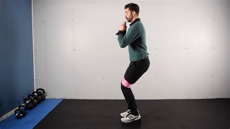 Heels Elevated Band Goblet Squat Youtube