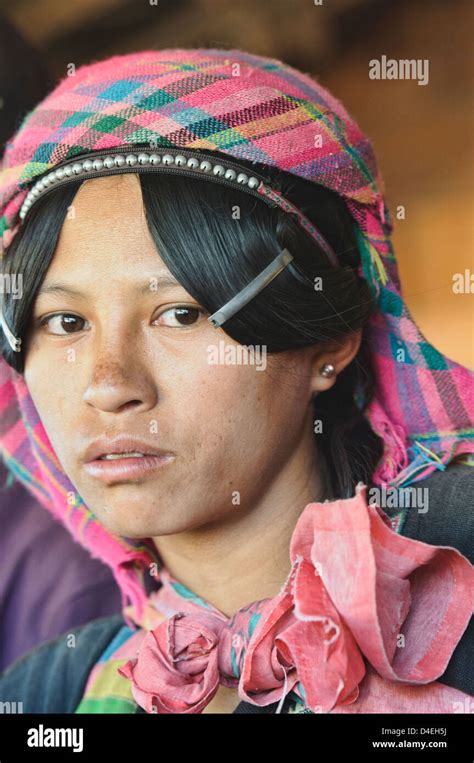 Portrait Of An Ethnic Akha Woman Phongsaly Laos Stock Photo Alamy
