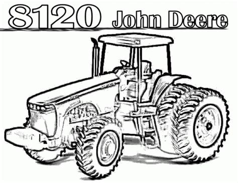 Coloriage Tracteur John Deere dessin gratuit à imprimer