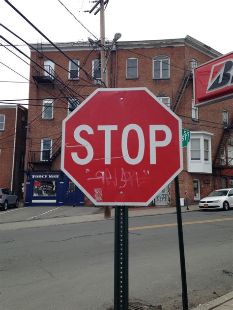 This Stop Sign With A Different Font Mildlyinteresting