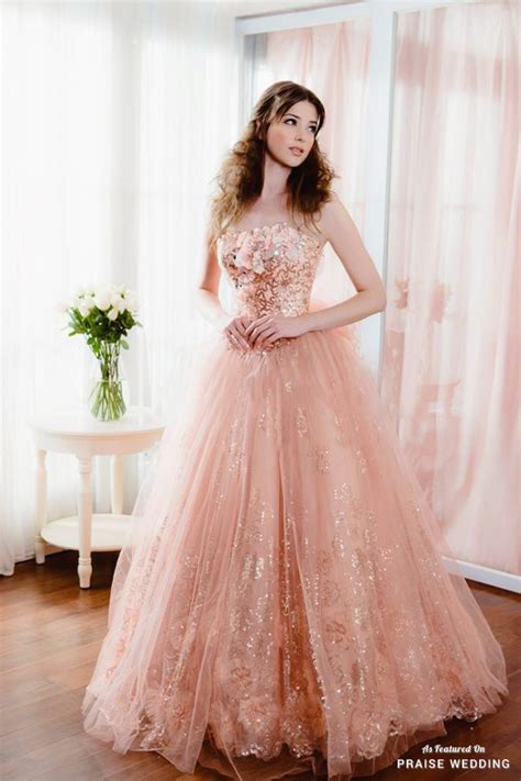 Wedding Dress Rose Gold Accents Bestweddingdresses